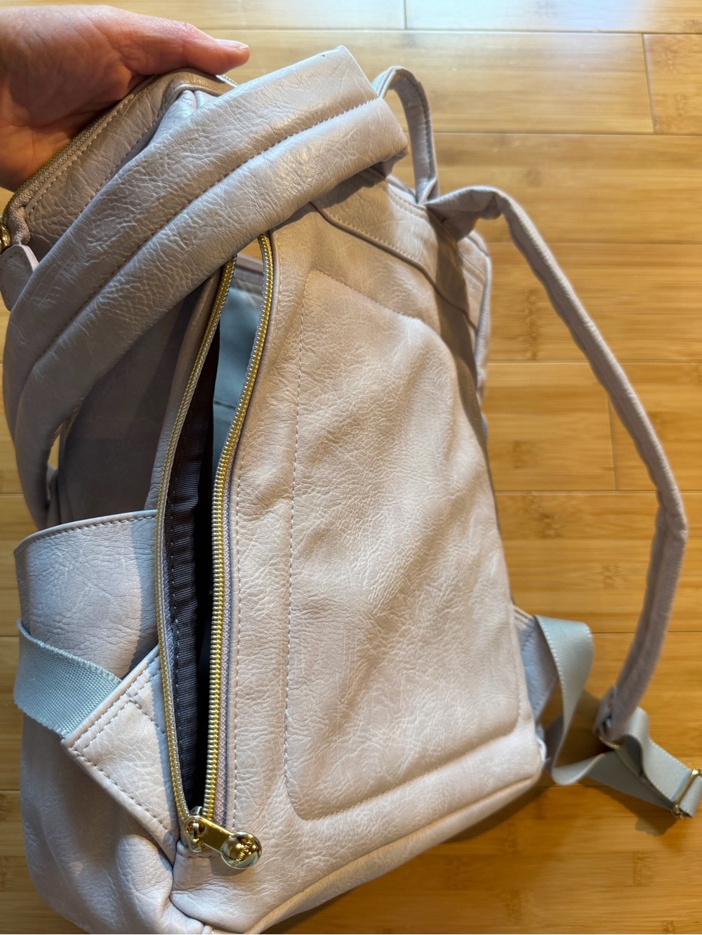 Monopoly Cratte Mini Leather Backpack – Gray Lavender - Picture 14 of 14